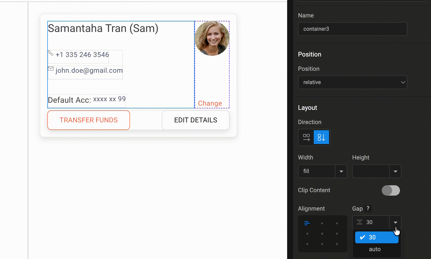 Auto layout